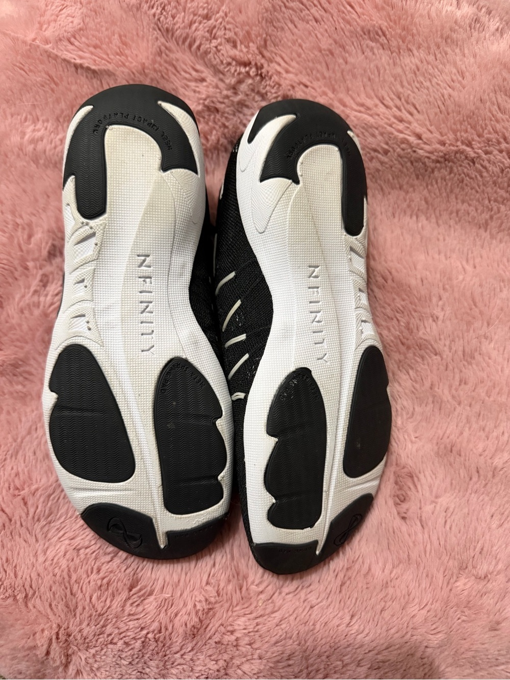 NFINITY Black and White Athletic Sneakers